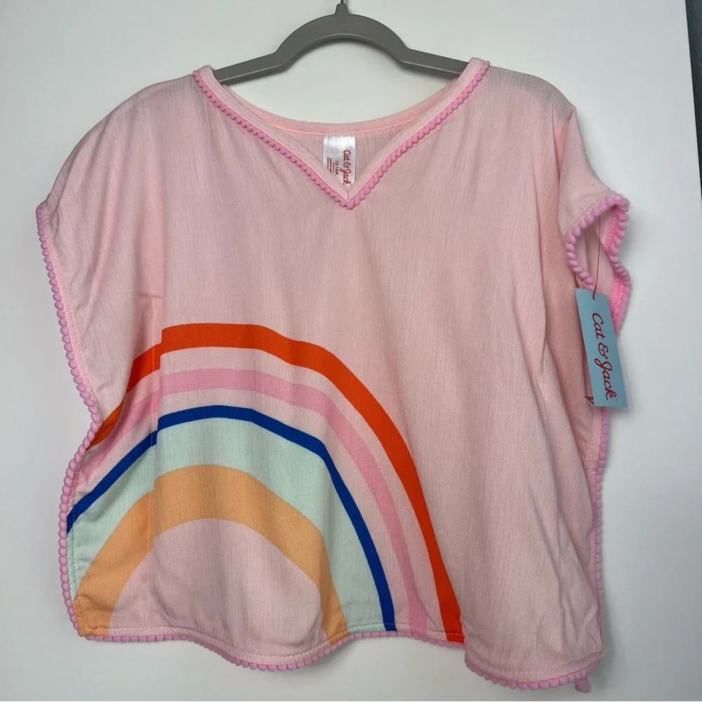 NWT Toddler Girls' Rainbow‎ Cover Up Dress - Cat & Jack™m Rainbow 12-18M